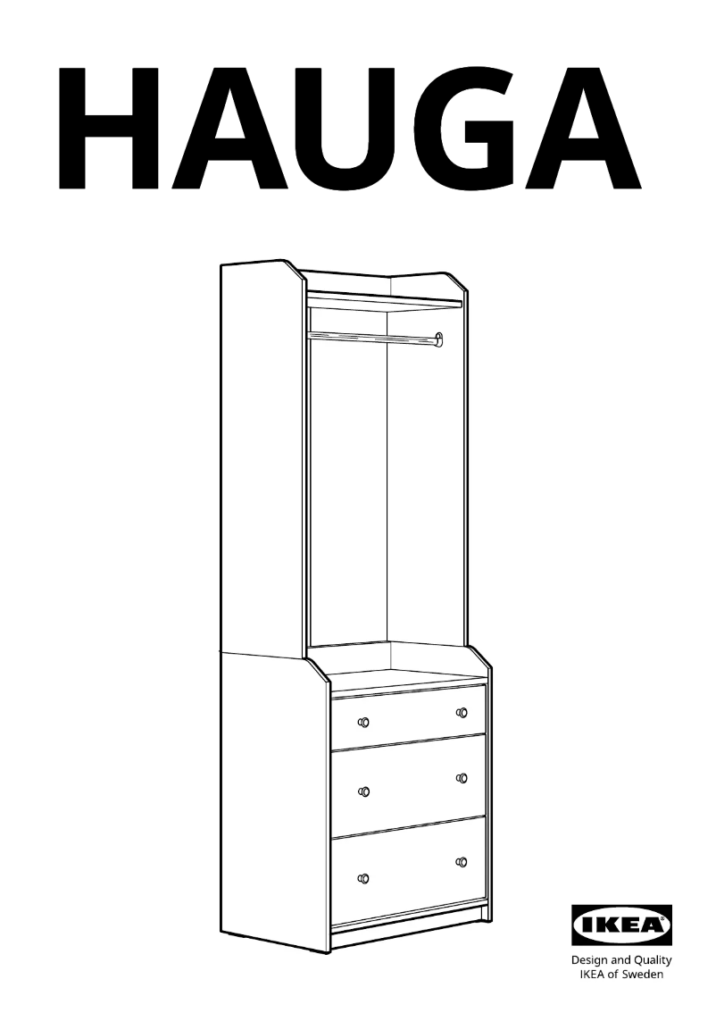 Page 1 de la notice Manuel utilisateur Ikea HAUGA 404.569.22