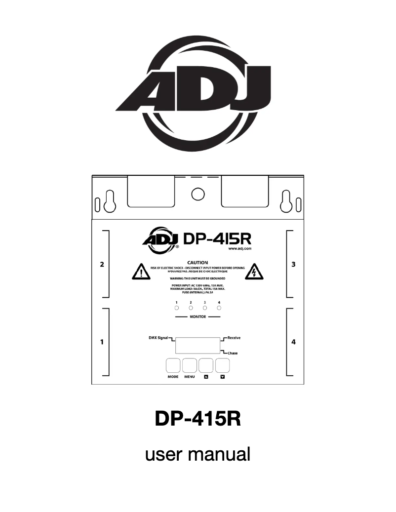Page 1 of the manual User Manual Adj DP 415R