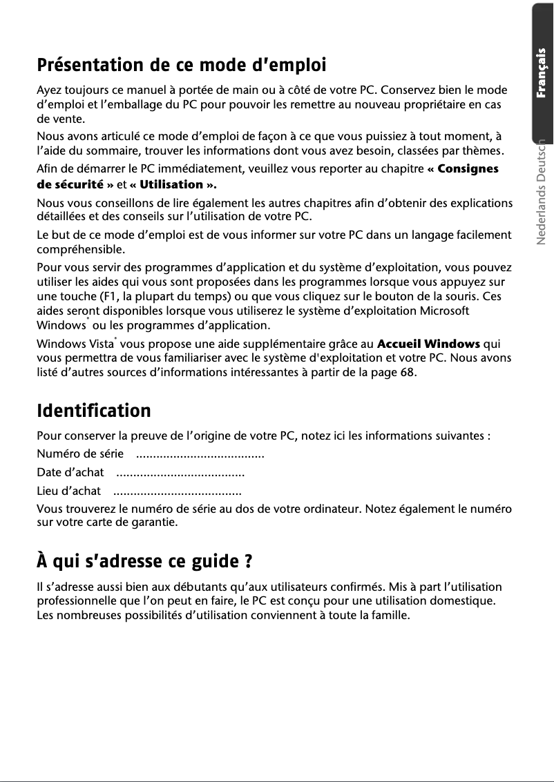 Page n°1 - Manuel utilisateur Medion MD 96630