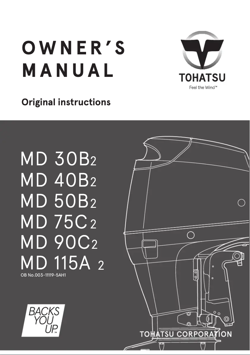 Página 1 del manual Manual de usuario Tohatsu MD75C2