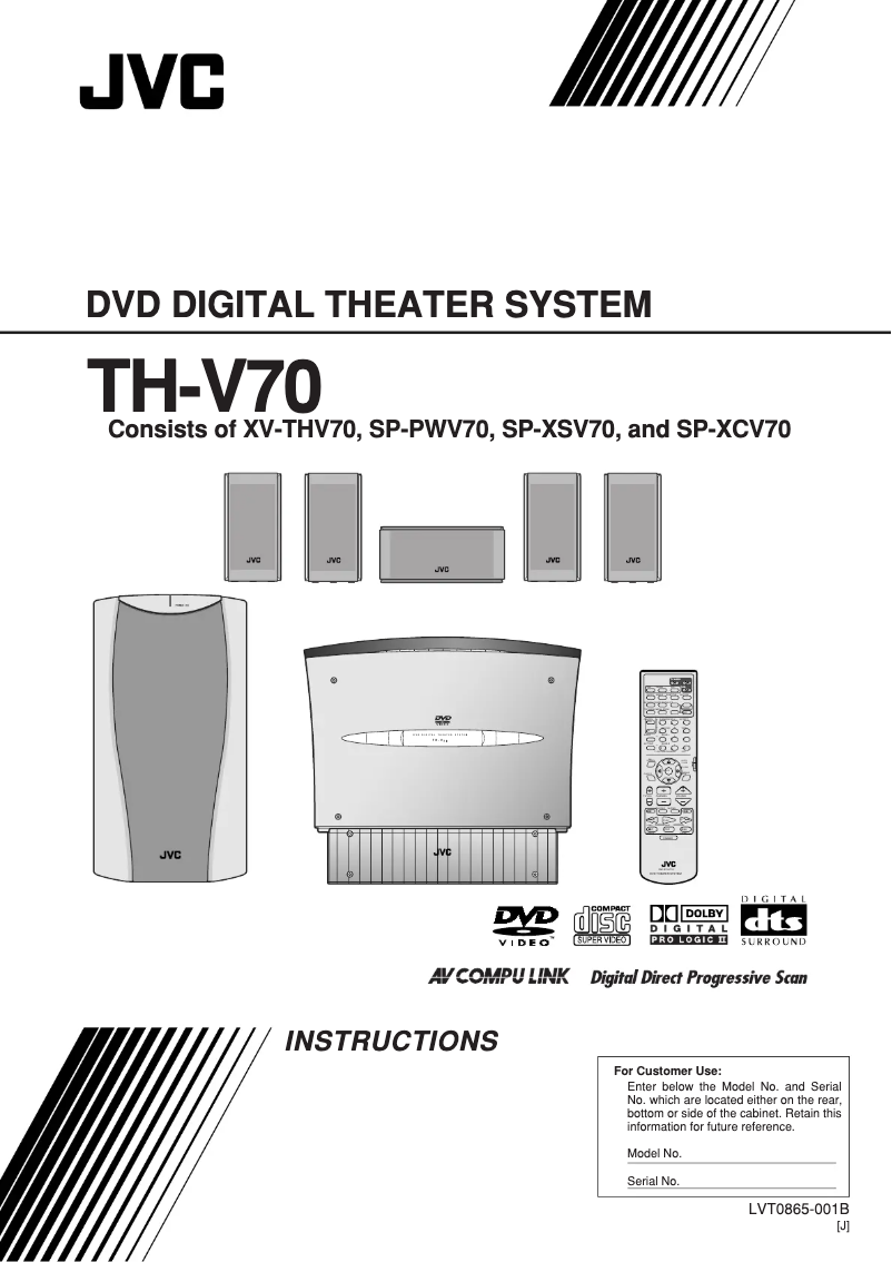 Page n°1 - Manuel utilisateur JVC TH-V70R