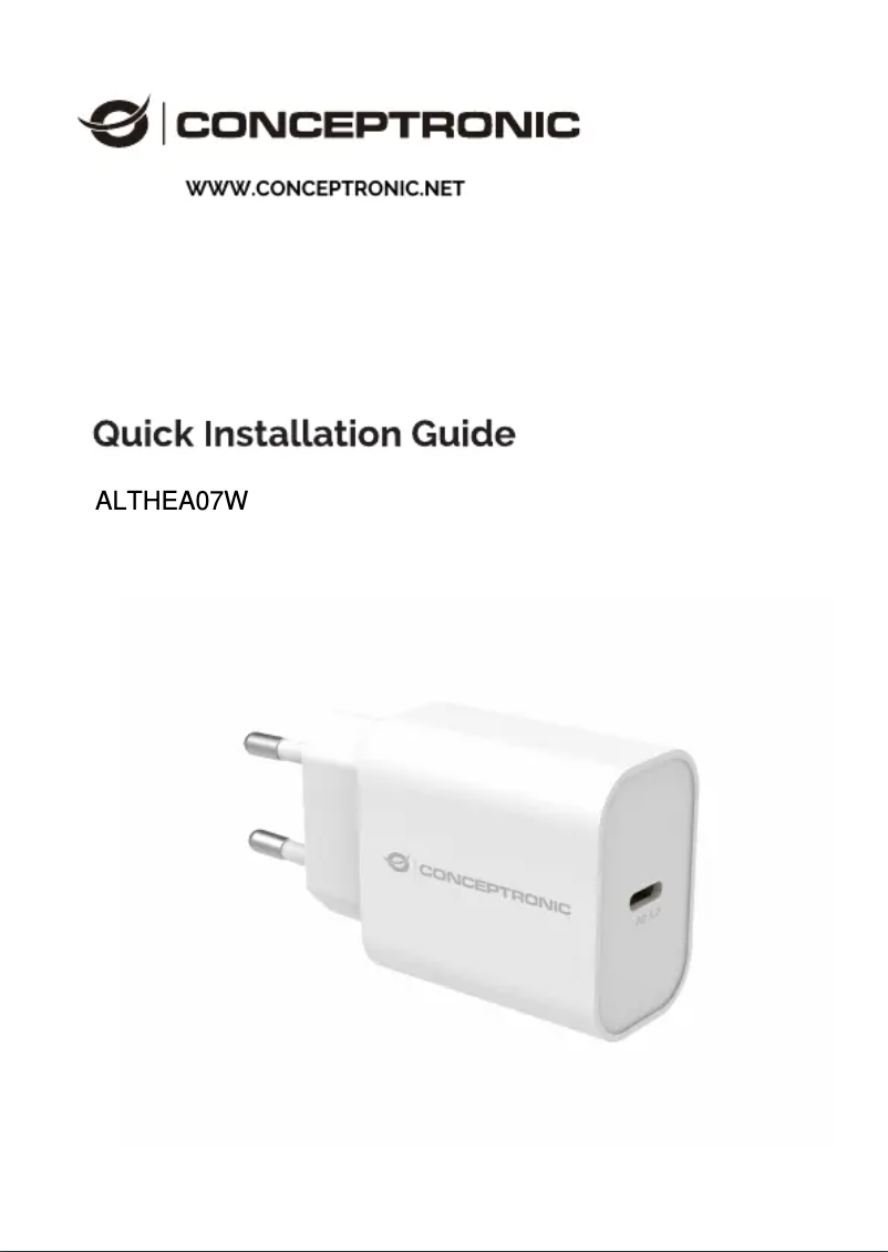 Page n°1 - Manuel utilisateur Conceptronic ALTHEA07W