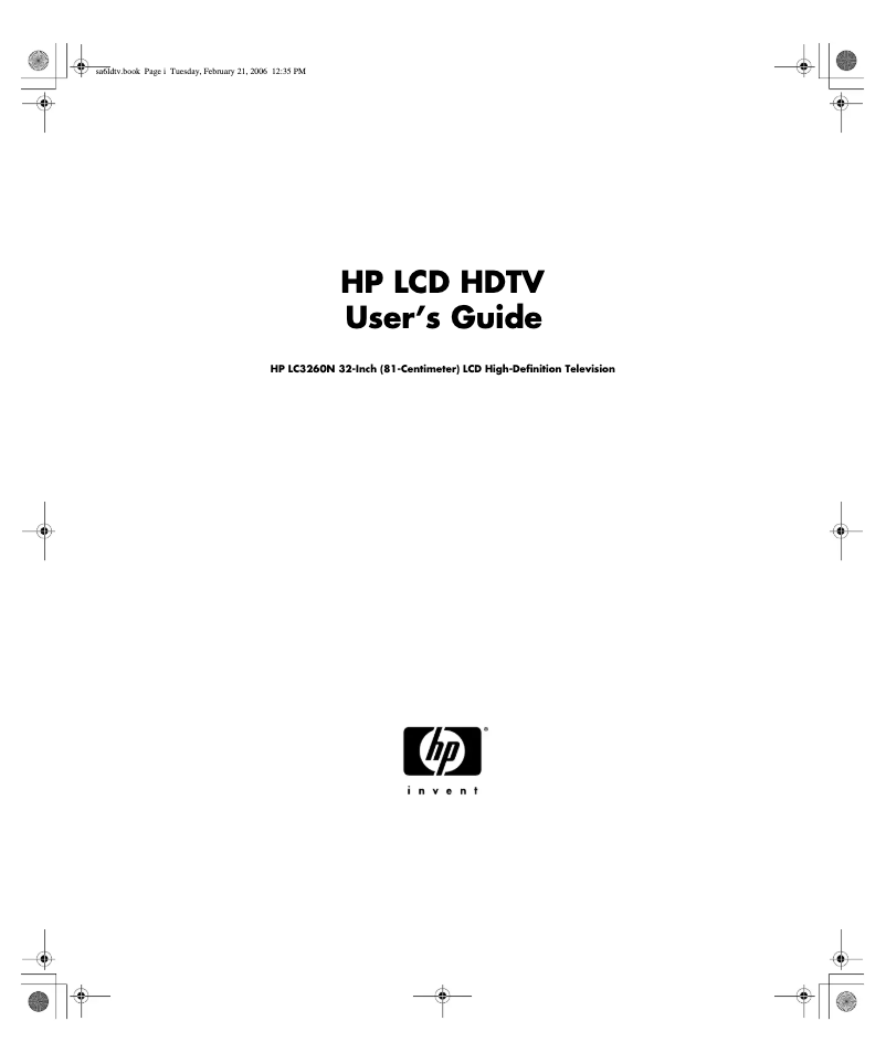 Page 1 de la notice Manuel utilisateur HP LC3260N