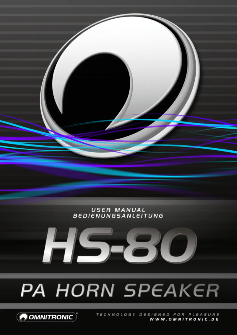 Page n°1 - Manuel utilisateur Omnitronic HS-80