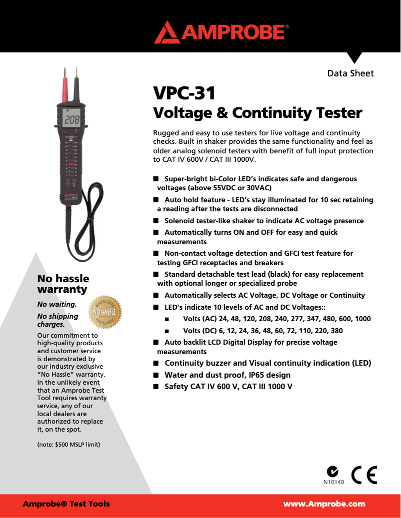 Image de la première page du manuel de l'appareil VPC-31