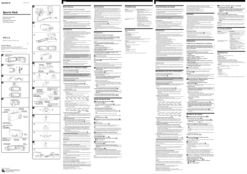 Page n°1 - Manuel utilisateur Sony SPK-LA
