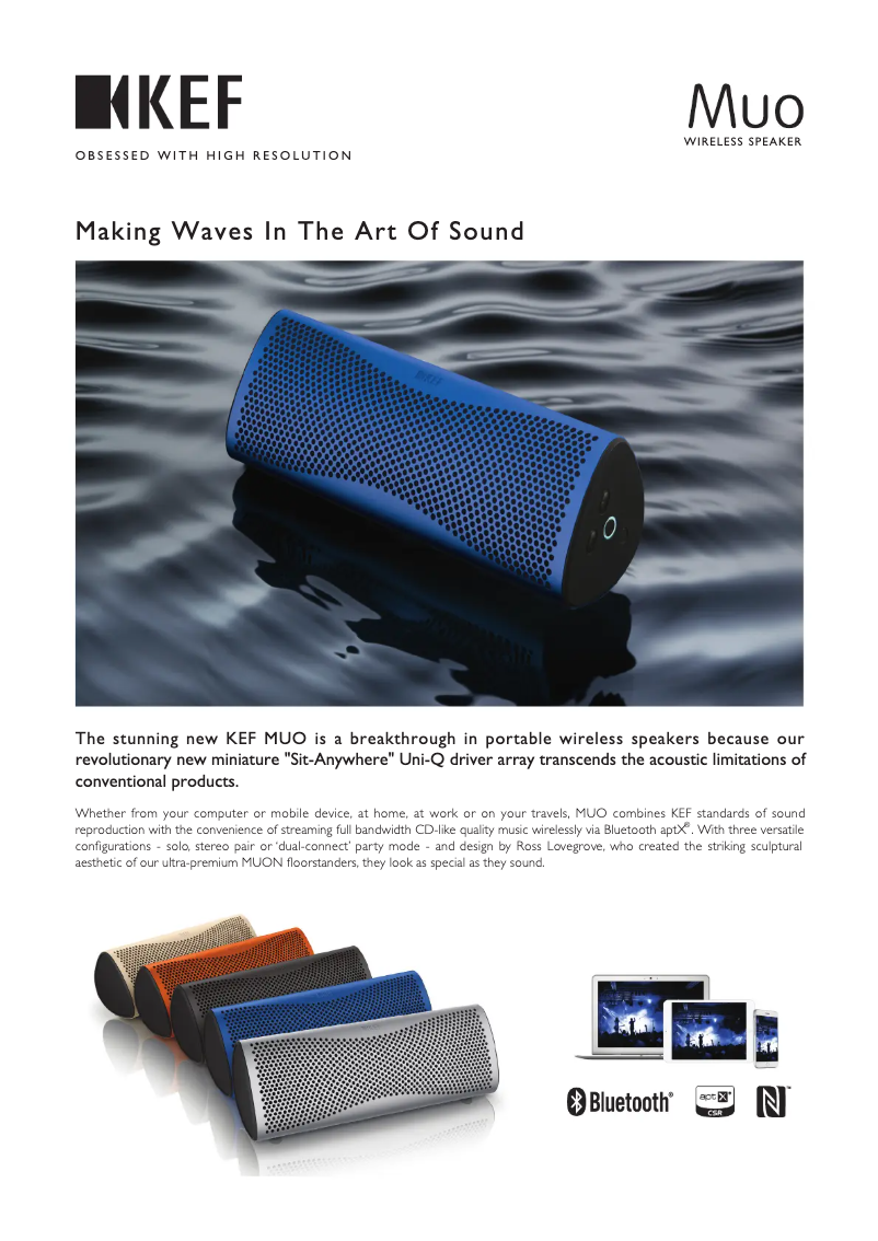 Page n°1 - Fiche technique KEF Muo