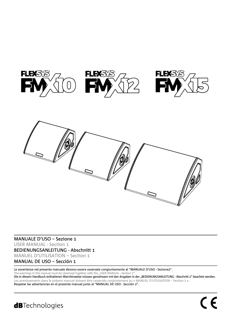 Page 1 de la notice Manuel utilisateur DB Technologies FMX10