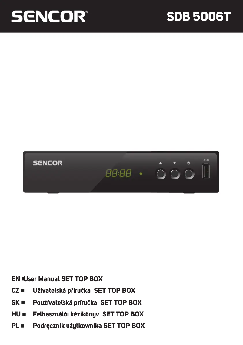 Image de la première page du manuel de l'appareil SDB 5006T