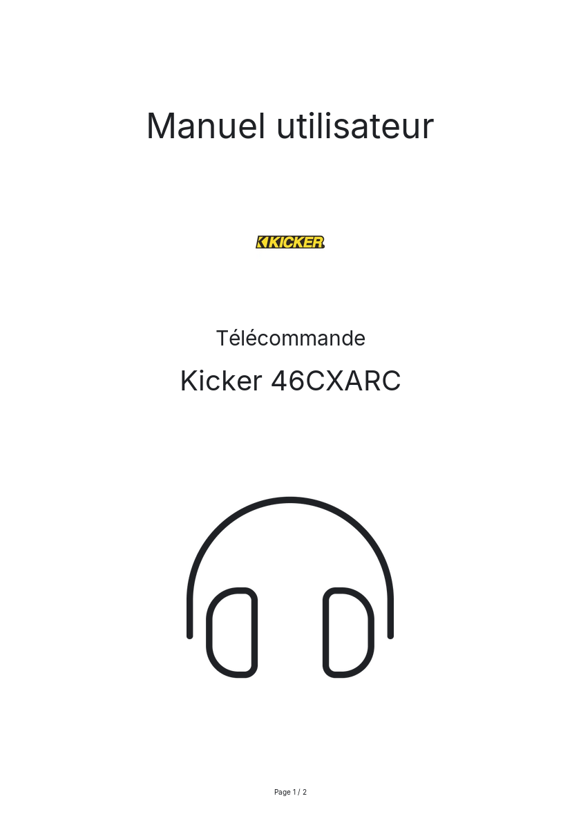 Image de la première page du manuel de l'appareil 46CXARC