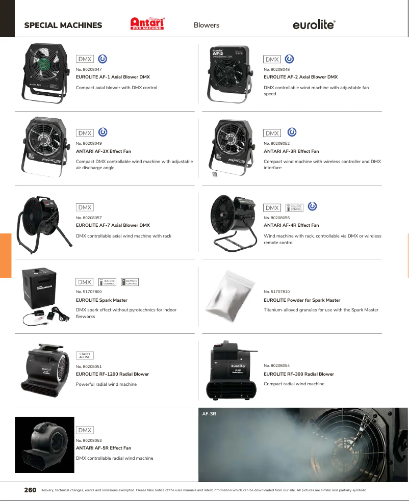 Page n°1 - Catalogue Eurolite AF-7