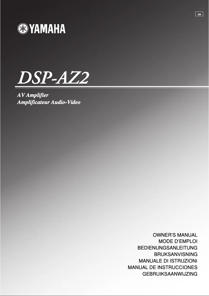 Image de la première page du manuel de l'appareil DSP-AZ2