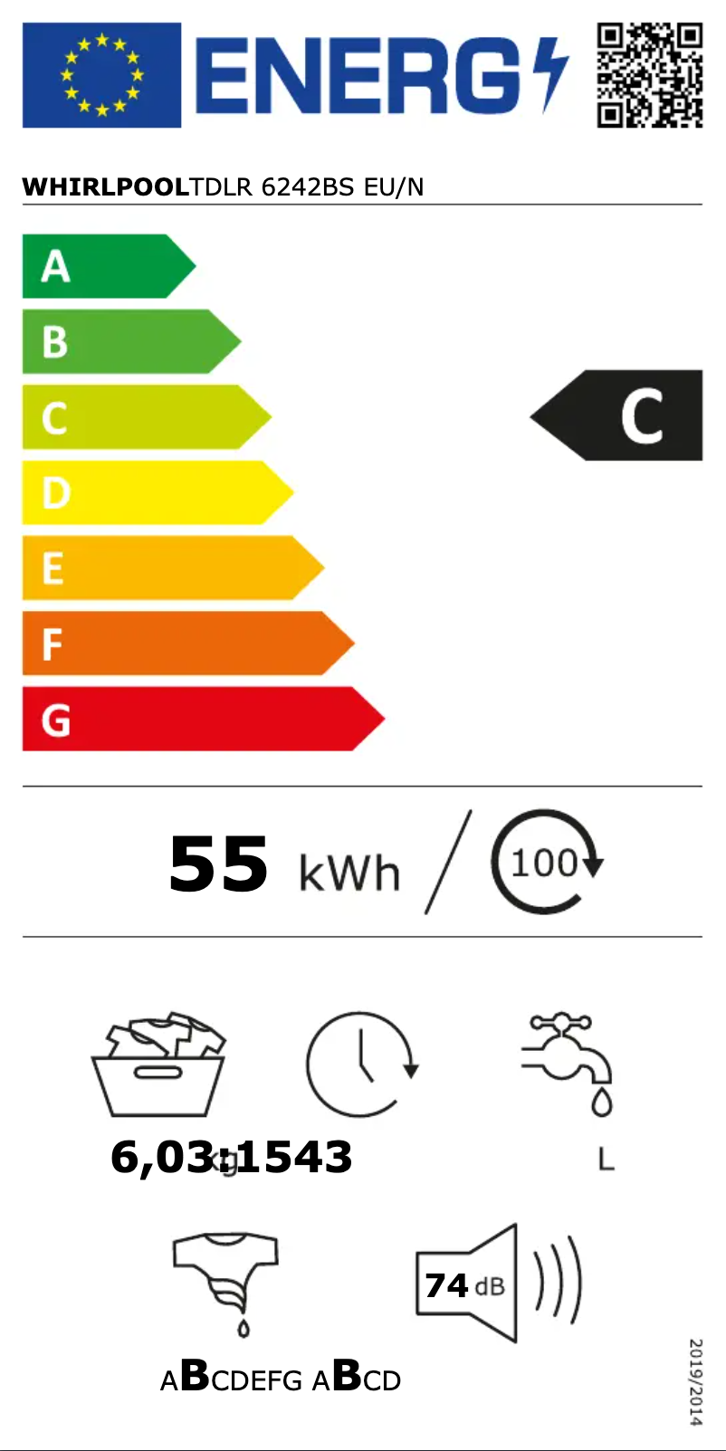 Page n°1 - Manuel utilisateur Whirlpool TDLR 6242BS EU/N