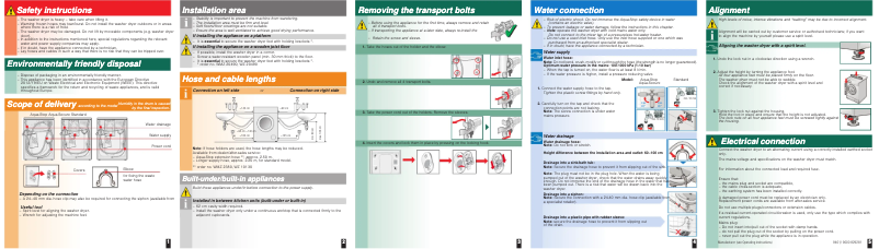 Page 1 de la notice Guide d'installation Siemens WD14H341
