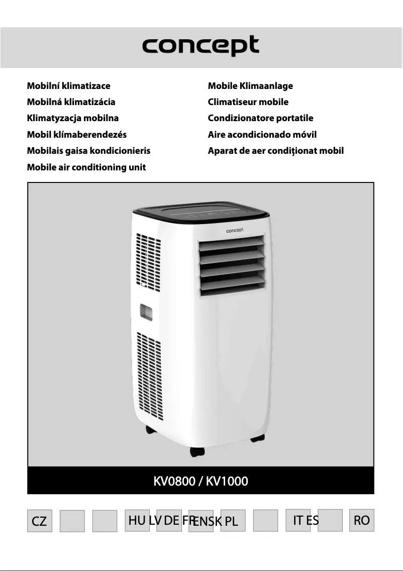 Page 1 de la notice Manuel utilisateur Concept KV1000