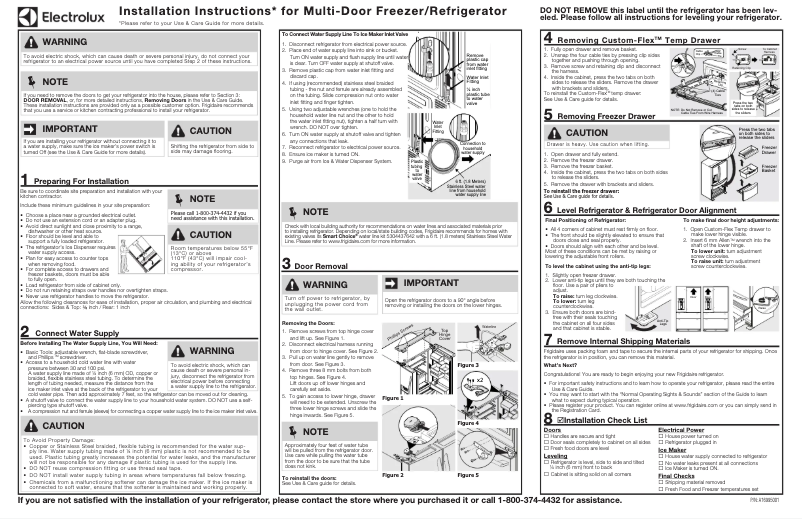 Page n°1 - Guide d'installation Electrolux ERMC2295AS