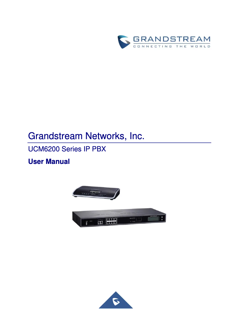 Page n°1 - Manuel utilisateur Grandstream UCM6200