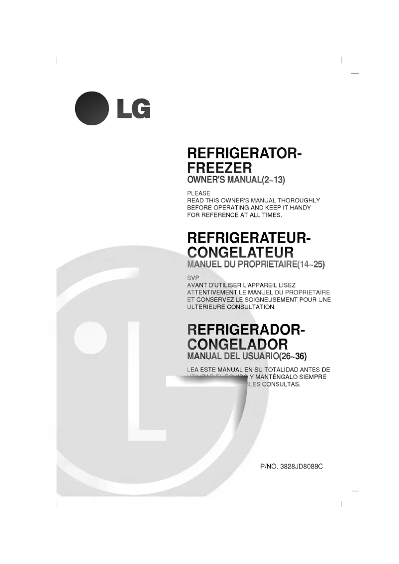Page n°1 - Manuel utilisateur LG GR-242M