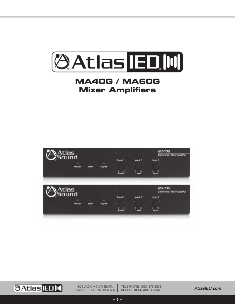 Image de la première page du manuel de l'appareil MA40G