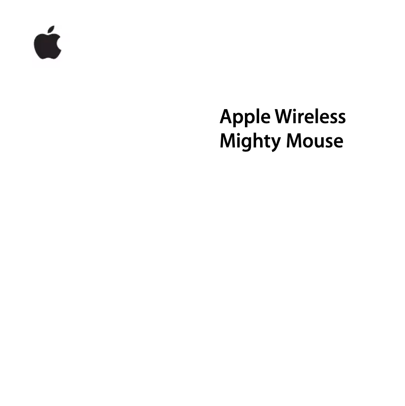 Page 1 de la notice Manuel utilisateur Apple Wireless Mighty Mouse