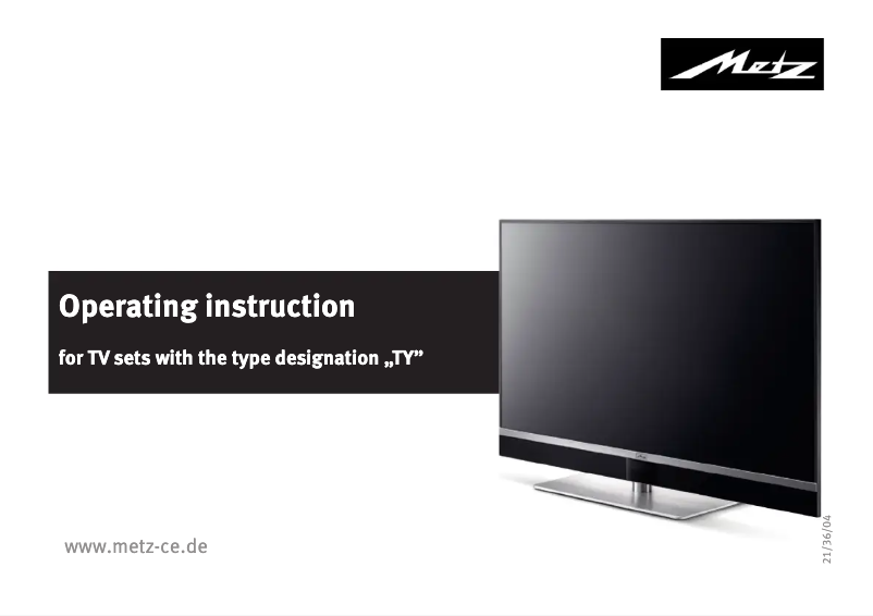 Page 1 de la notice Manuel utilisateur Metz Alegra 49TY86