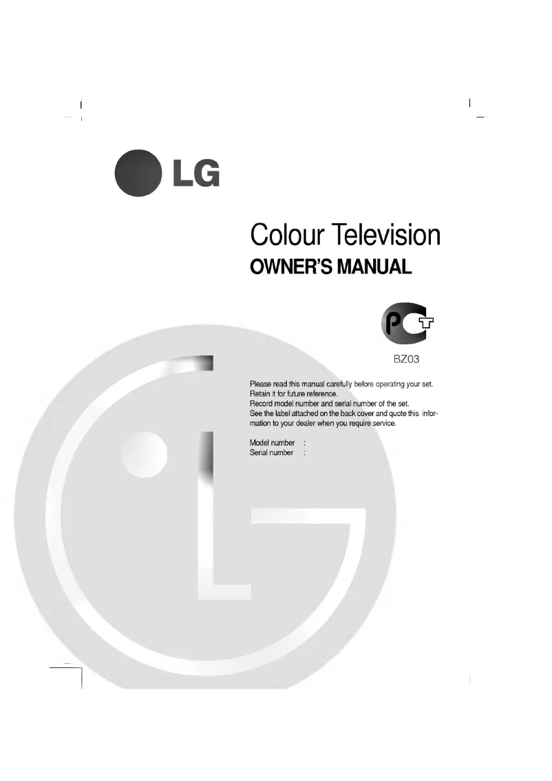 Page 1 de la notice Manuel utilisateur LG 32FS4RNB