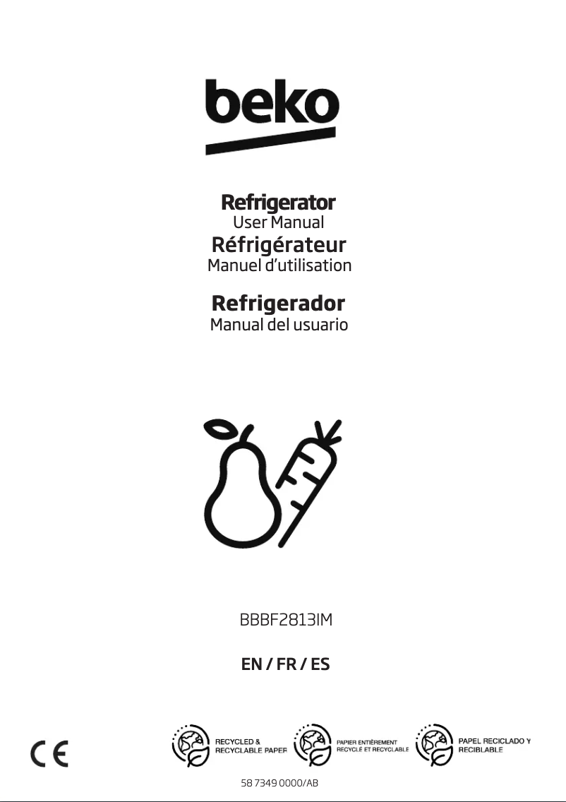 Image de la première page du manuel de l'appareil BBBF2813IM