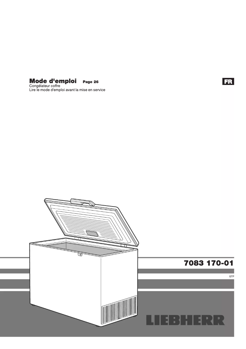 Page n°1 - Manuel utilisateur Liebherr GTP 3156 Premium