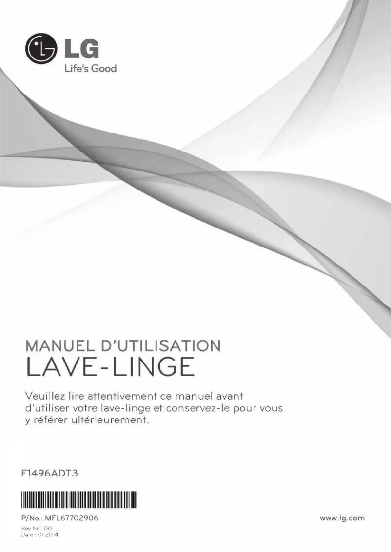 Page 1 de la notice Manuel utilisateur LG F1496ADT3