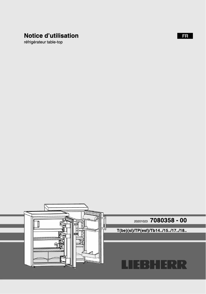 Page 1 de la notice Manuel utilisateur Liebherr TPesf 1710-22