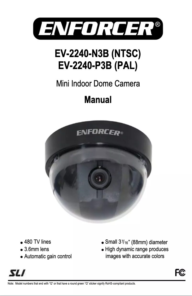 Page n°1 - Manuel utilisateur Enforcer EV-2240-N3B