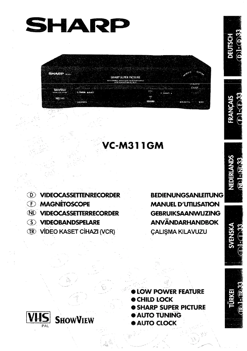 Page n°1 - Manuel utilisateur Sharp VC-M311