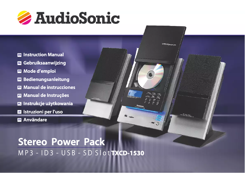 Page 1 de la notice Manuel utilisateur AudioSonic TXCD-1530