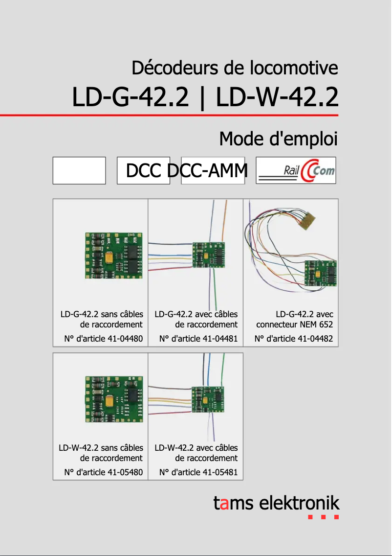 Page n°1 - Manuel utilisateur Tams Elektronik LD-W-42.2