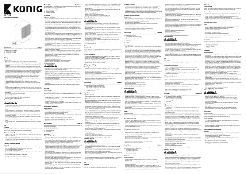 Page 1 de la notice Manuel utilisateur Konig KN-FH10