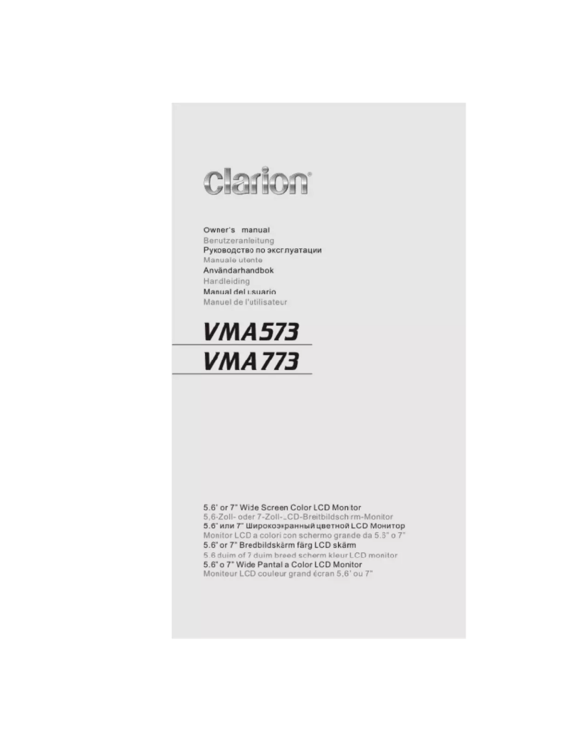 Page n°1 - Manuel utilisateur Clarion VMA773