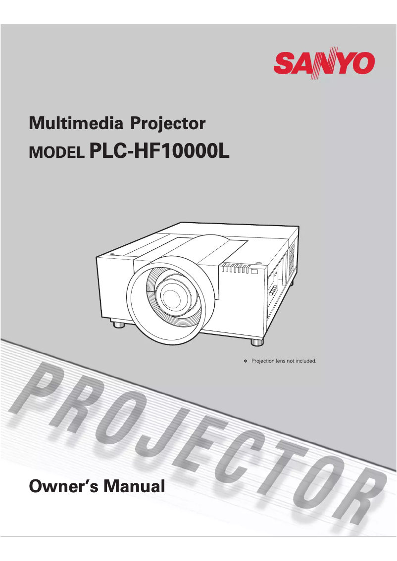 Page n°1 - Manuel utilisateur Sanyo PLC-HF10000L