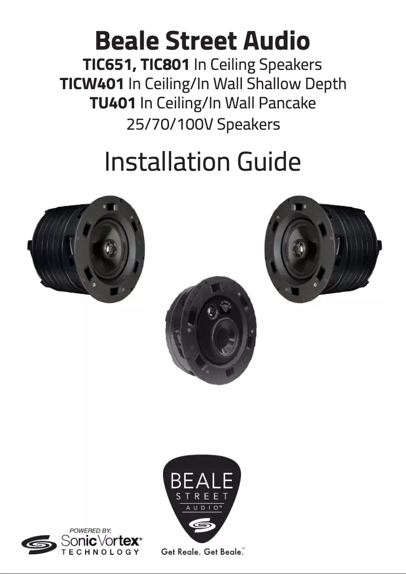 Page n°1 - Manuel utilisateur Beale TICW401
