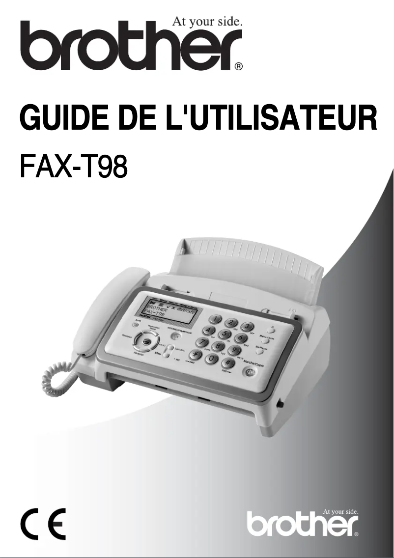 Page n°1 - Manuel utilisateur Brother FAX-T98