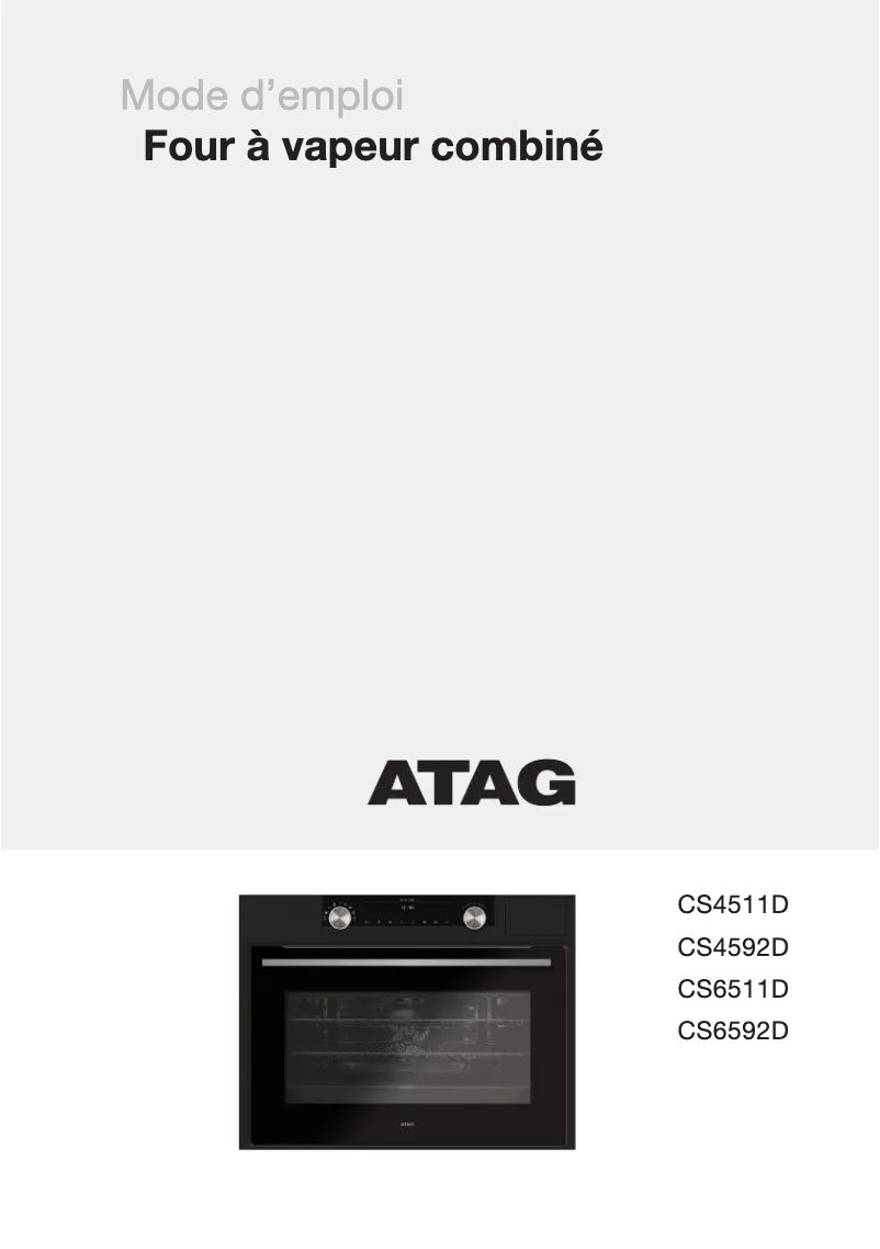 Page n°1 - Manuel utilisateur Atag CS4511D