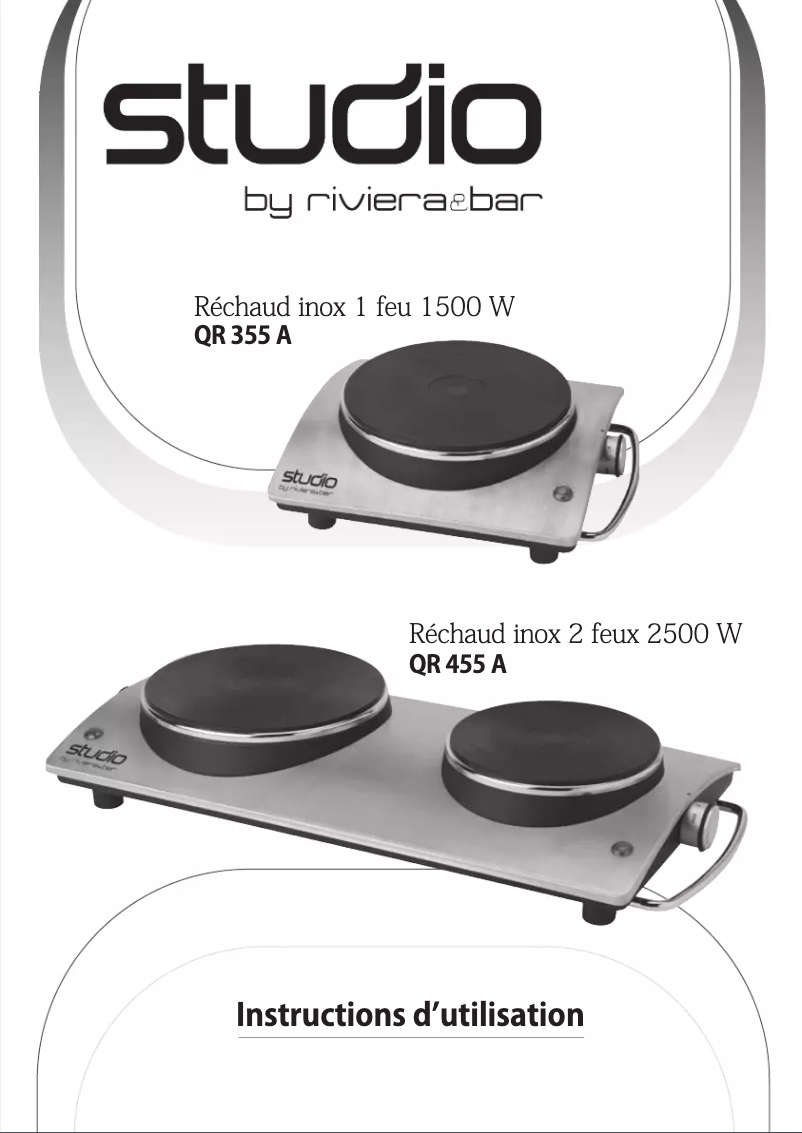 Page 1 de la notice Manuel utilisateur Riviera & Bar QR455A