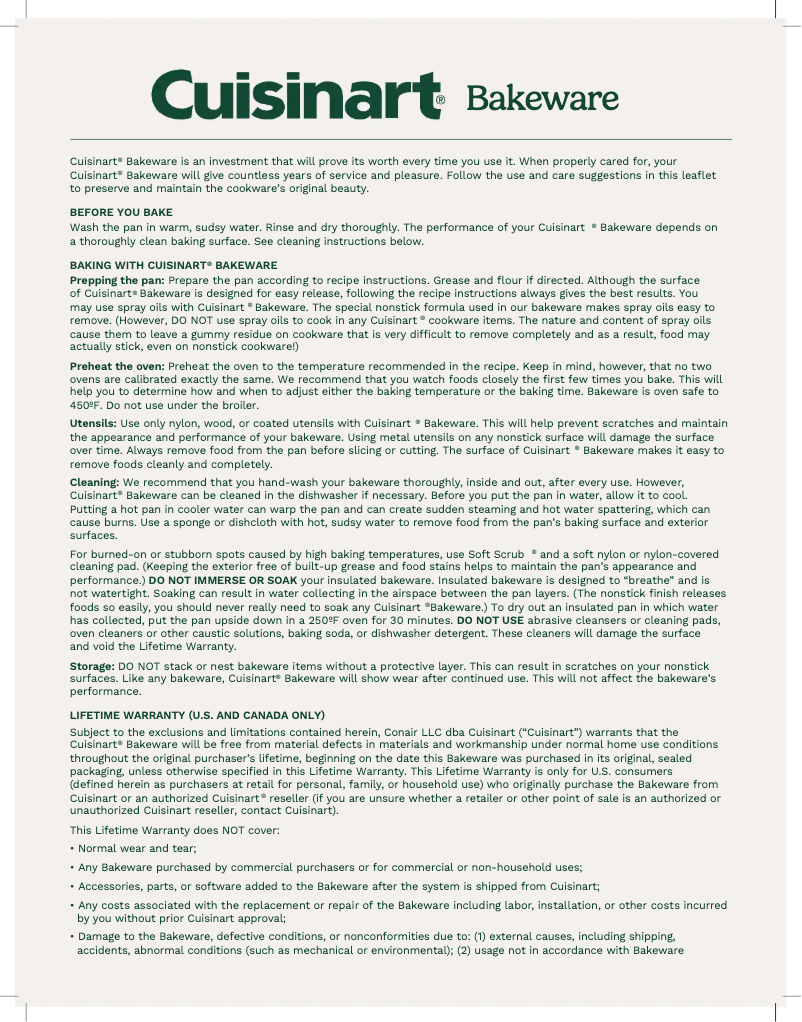 Page 1 de la notice Manuel utilisateur Cuisinart AMB-12MP