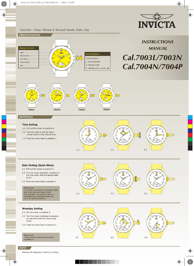 Image de la première page du manuel de l'appareil Reserve 32248