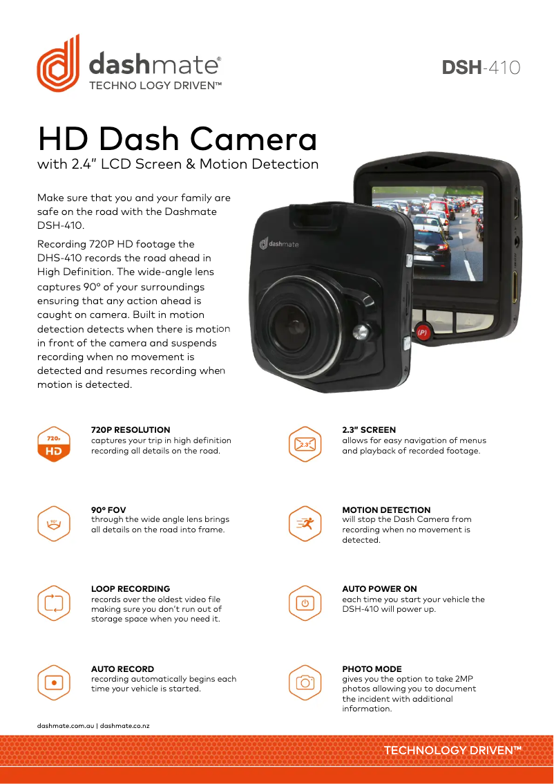 Page n°1 - Manuel utilisateur Dashmate DSH-410