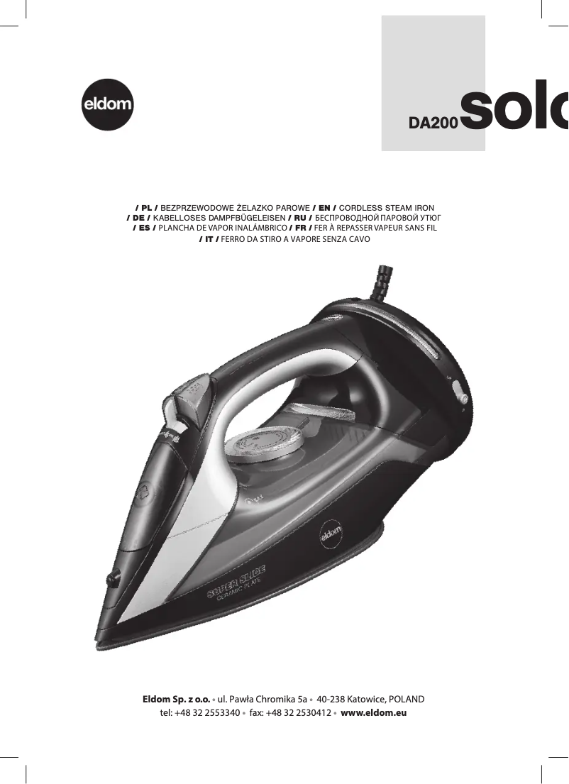 Image de la première page du manuel de l'appareil Solo DA200