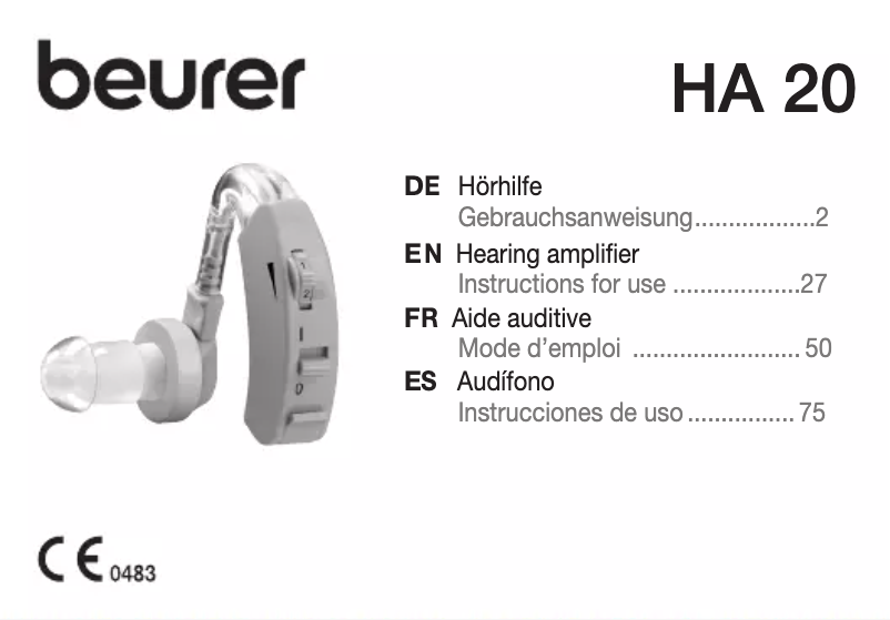 Image de la première page du manuel de l'appareil HA 20