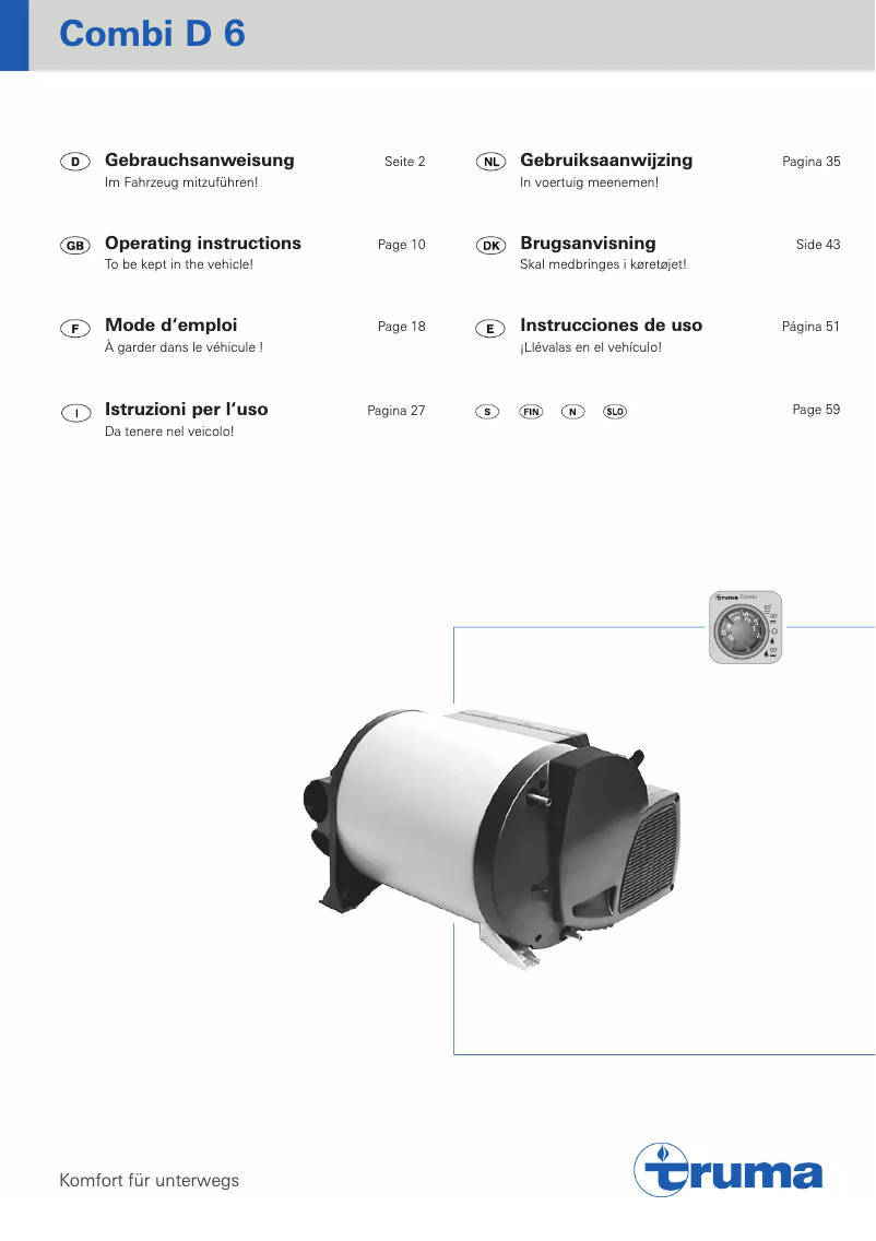 Page 1 de la notice Manuel utilisateur Trumatic Combi D 6