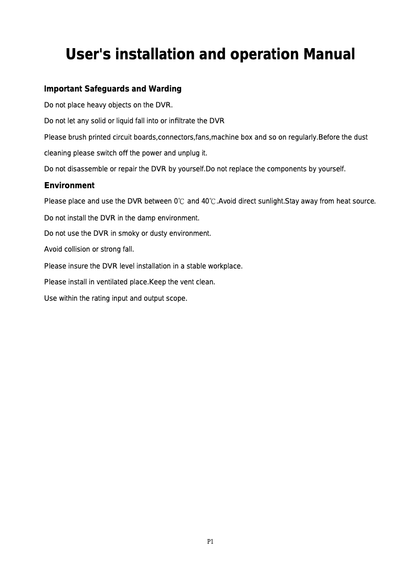 Page 1 de la notice Manuel utilisateur Conceptronic C4CHCCTVKIT