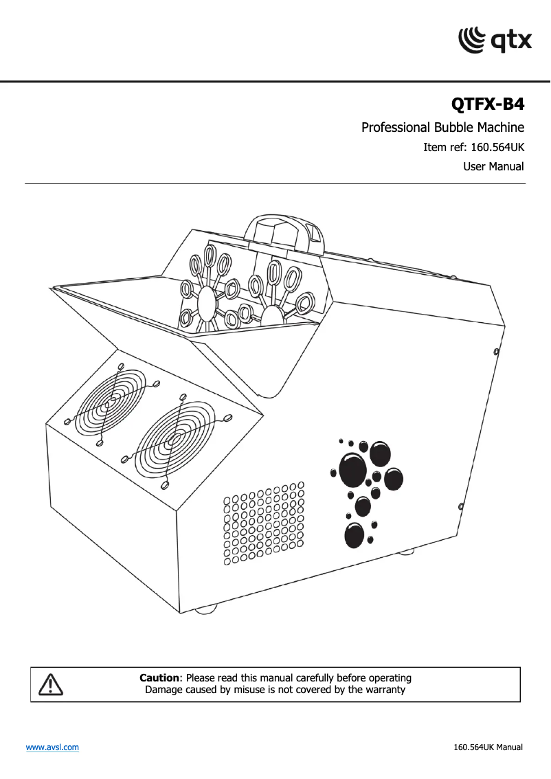 Page 1 de la notice Manuel utilisateur Qtx QTFX-B4