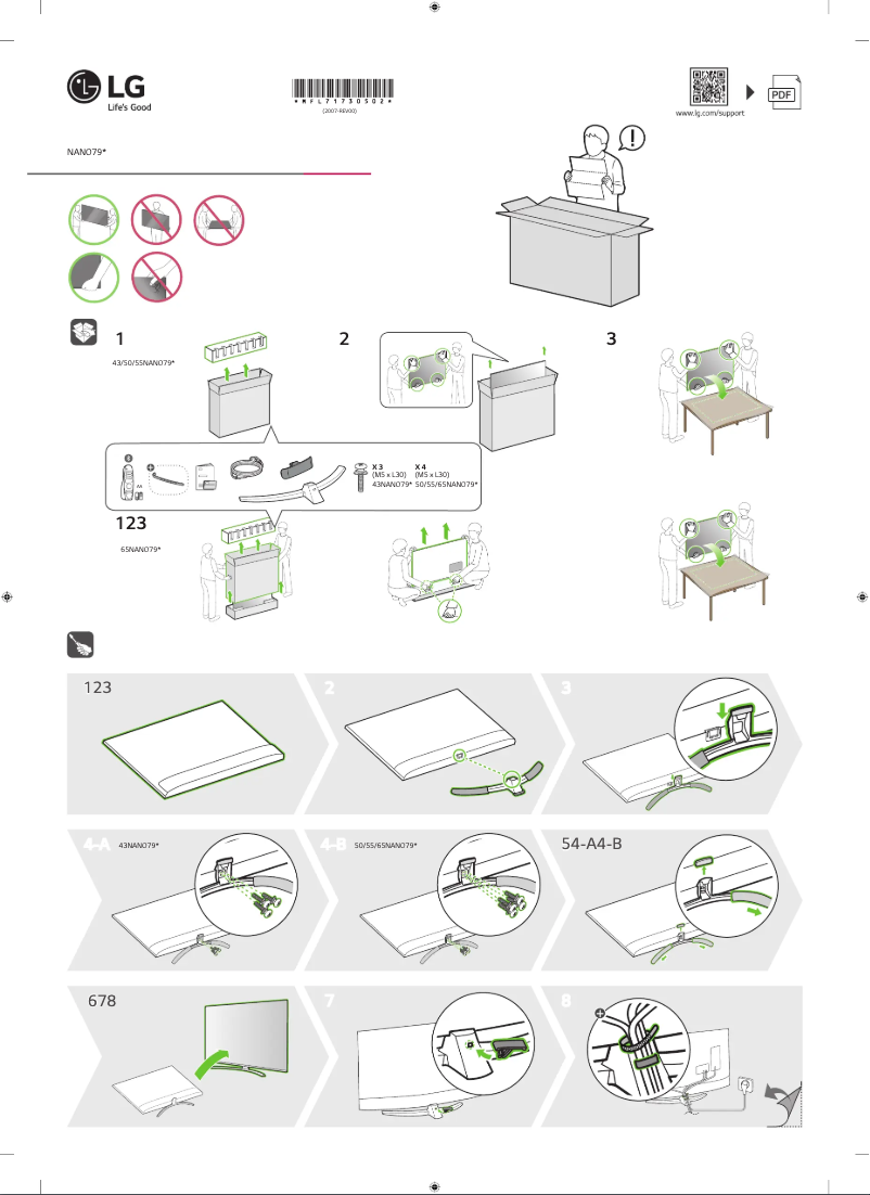 Page n°1 - Manuel utilisateur LG 50NANO793NE